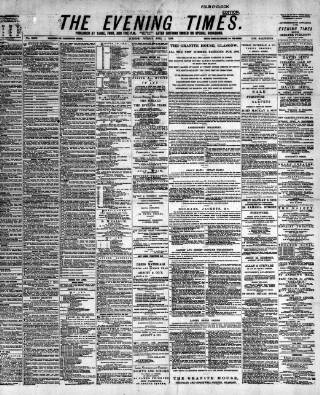 cover page of Glasgow Evening Times published on April 1, 1884