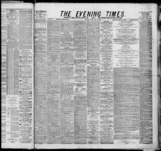 cover page of Glasgow Evening Times published on May 22, 1885