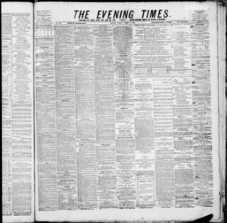 cover page of Glasgow Evening Times published on August 2, 1886