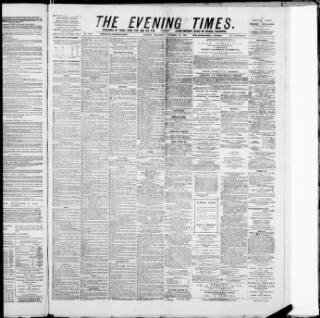 cover page of Glasgow Evening Times published on September 22, 1886