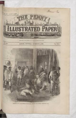 cover page of Penny Illustrated Paper published on November 2, 1867
