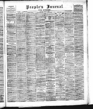 cover page of Dundee People's Journal published on May 22, 1880