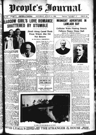 cover page of Dundee People's Journal published on August 2, 1930