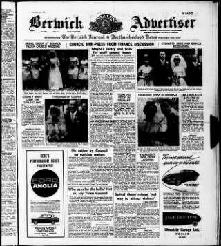cover page of Berwick Advertiser published on August 2, 1962