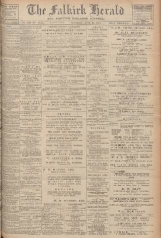 cover page of Falkirk Herald published on June 13, 1931