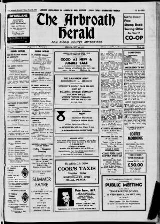 cover page of Arbroath Herald published on May 22, 1981