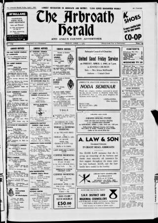 cover page of Arbroath Herald published on April 1, 1983