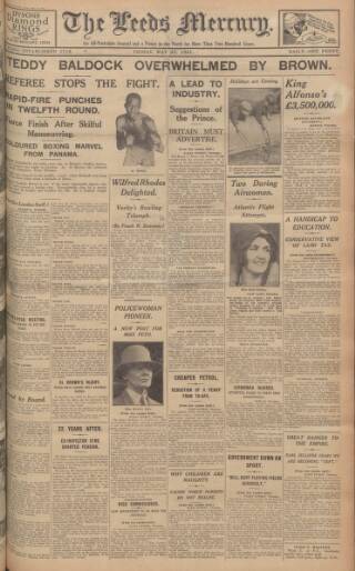 cover page of Leeds Mercury published on May 22, 1931