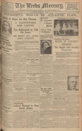 cover page of Leeds Mercury published on June 13, 1932