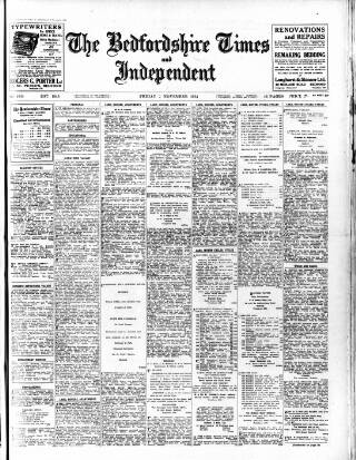 cover page of Bedfordshire Times and Independent published on November 2, 1934