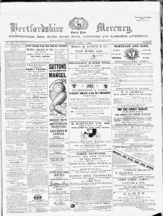 cover page of Hertford Mercury and Reformer published on April 1, 1876