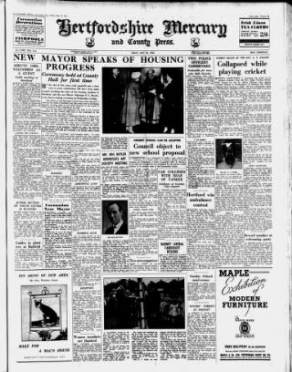 cover page of Hertford Mercury and Reformer published on May 22, 1953