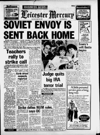 cover page of Leicester Daily Mercury published on May 22, 1984