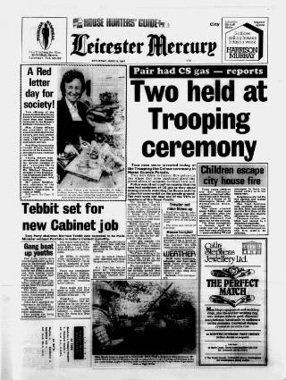 cover page of Leicester Daily Mercury published on June 13, 1987