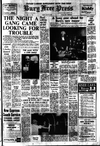 cover page of Bury Free Press published on May 22, 1964