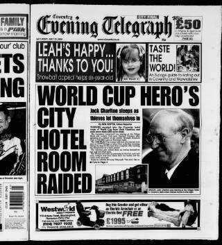 cover page of Coventry Evening Telegraph published on May 22, 2004