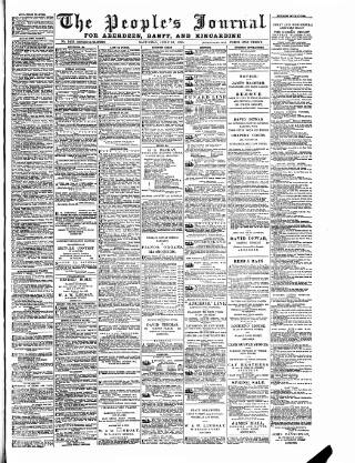 cover page of Aberdeen People's Journal published on June 13, 1885