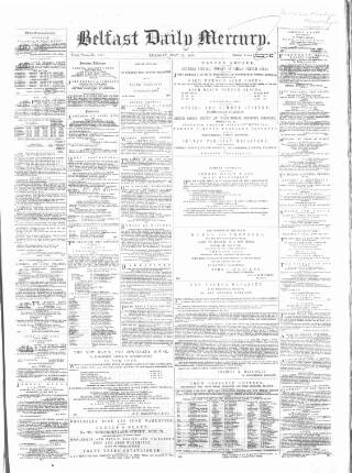 cover page of Belfast Mercury published on May 22, 1860