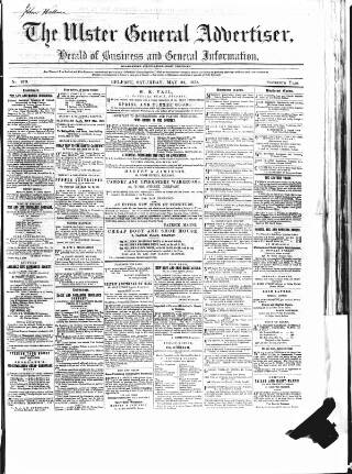 cover page of Ulster General Advertiser published on May 22, 1858