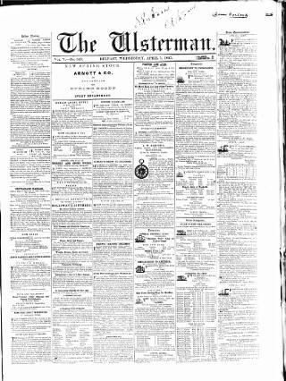cover page of Ulsterman published on April 1, 1857