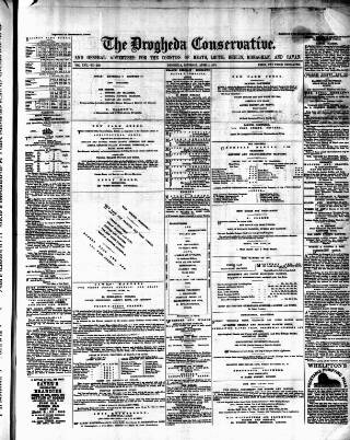 cover page of Drogheda Conservative published on April 1, 1871
