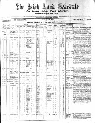 cover page of Allnut's Irish Land Schedule published on May 7, 1866