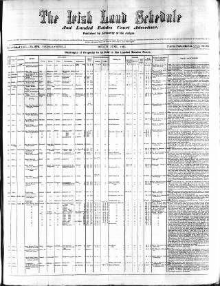 cover page of Allnut's Irish Land Schedule published on June 4, 1866