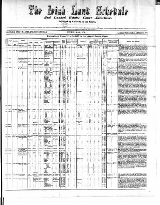 cover page of Allnut's Irish Land Schedule published on May 1, 1871