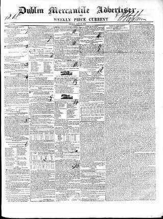 cover page of Dublin Mercantile Advertiser published on May 22, 1840