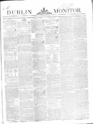 cover page of Dublin Monitor published on May 22, 1844