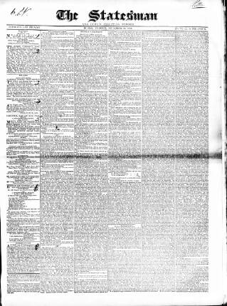 cover page of Statesman and Dublin Christian Record published on September 28, 1841