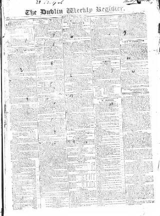 cover page of Dublin Weekly Register published on April 1, 1820