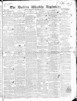 cover page of Dublin Weekly Register published on September 28, 1844