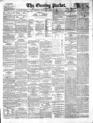 cover page of Dublin Evening Packet and Correspondent published on May 22, 1855