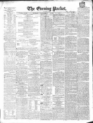 cover page of Dublin Evening Packet and Correspondent published on June 13, 1857