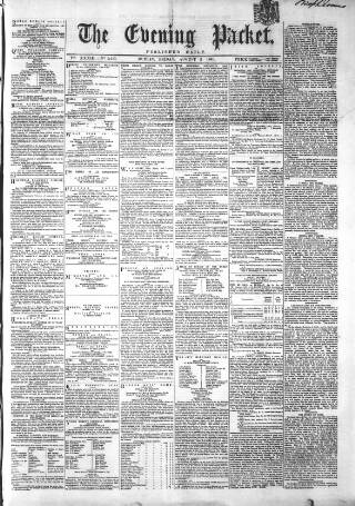 cover page of Dublin Evening Packet and Correspondent published on August 2, 1861