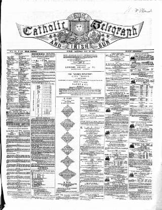 cover page of Catholic Telegraph published on May 22, 1858