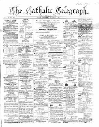 cover page of Catholic Telegraph published on August 2, 1862