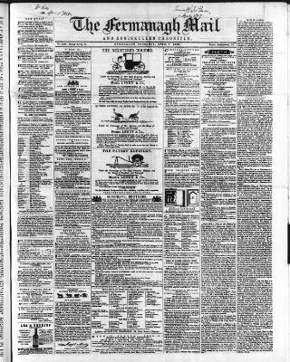 cover page of Enniskillen Chronicle and Erne Packet published on April 1, 1858