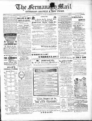 cover page of Enniskillen Chronicle and Erne Packet published on September 28, 1885