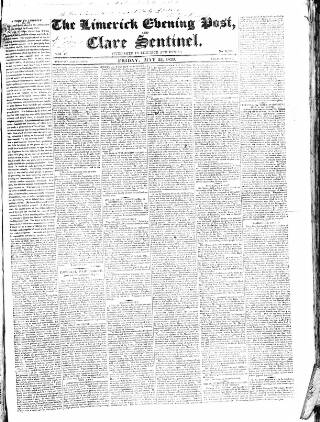 cover page of Limerick Evening Post published on May 22, 1829