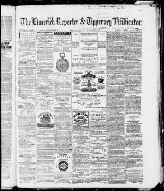 cover page of Limerick Reporter published on September 28, 1880