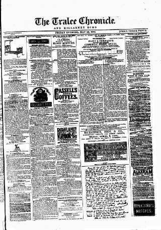 cover page of Tralee Chronicle published on May 22, 1874