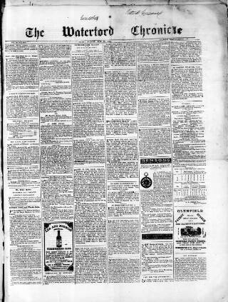 cover page of Waterford Chronicle published on June 13, 1862