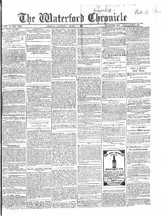 cover page of Waterford Chronicle published on April 1, 1864