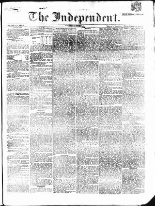 cover page of Wexford Independent published on August 2, 1865