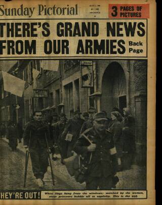 cover page of Sunday Mirror published on April 1, 1945