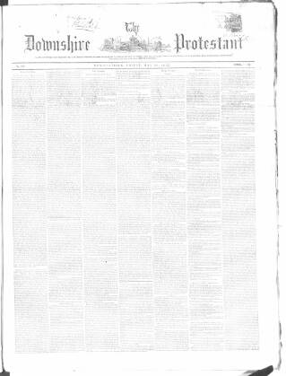 cover page of Downshire Protestant published on May 22, 1857