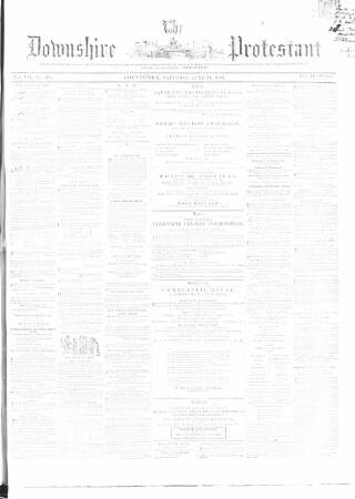 cover page of Downshire Protestant published on June 14, 1862