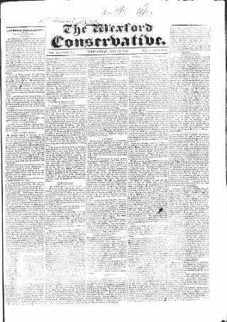cover page of Wexford Conservative published on May 22, 1833